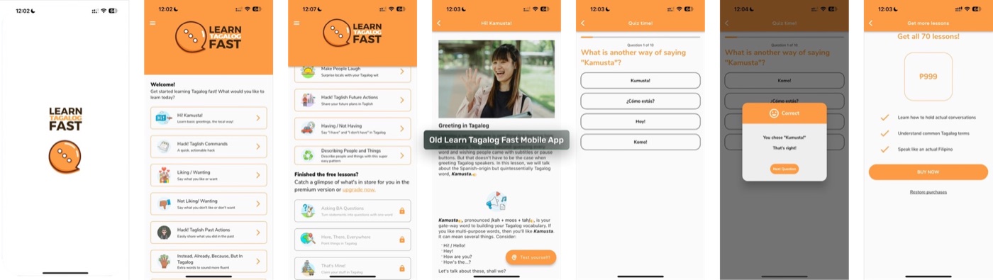 The Learn Tagalog Fast app, now the whole business.